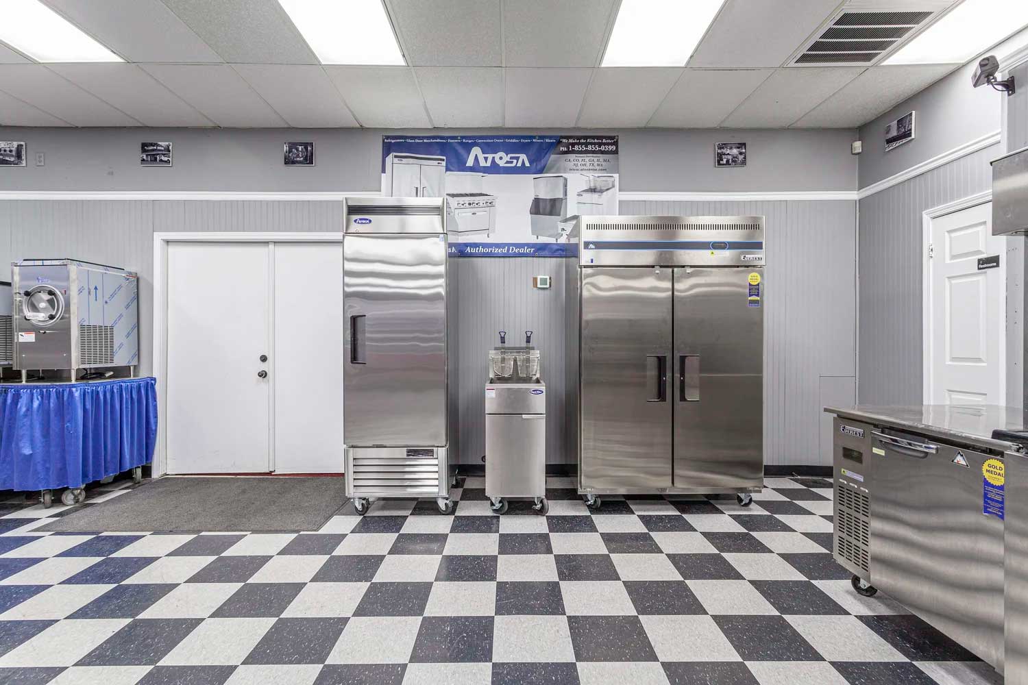 Southern Equipment Distributors showroom with commercial foodservice equipment